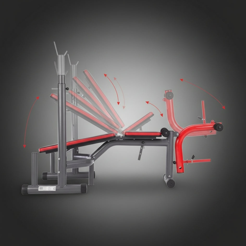 HMS LS7206 edzőpad állítható háttámlával és több edzéspozícióval