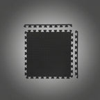 HMS MP12 9 darabos puzzle szőnyeg szett: fekete, csúszásmentes, egymásba illeszthető védőpadló sporteszközök alá és otthoni edzőterembe.