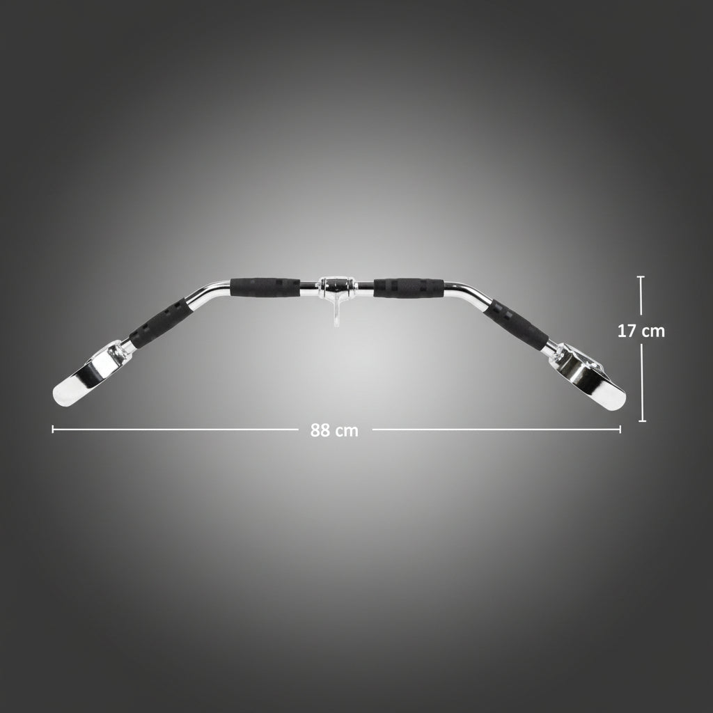 HMS UW15 hook bar méretekkel, 88 cm szélességű csigás edzőrúd
