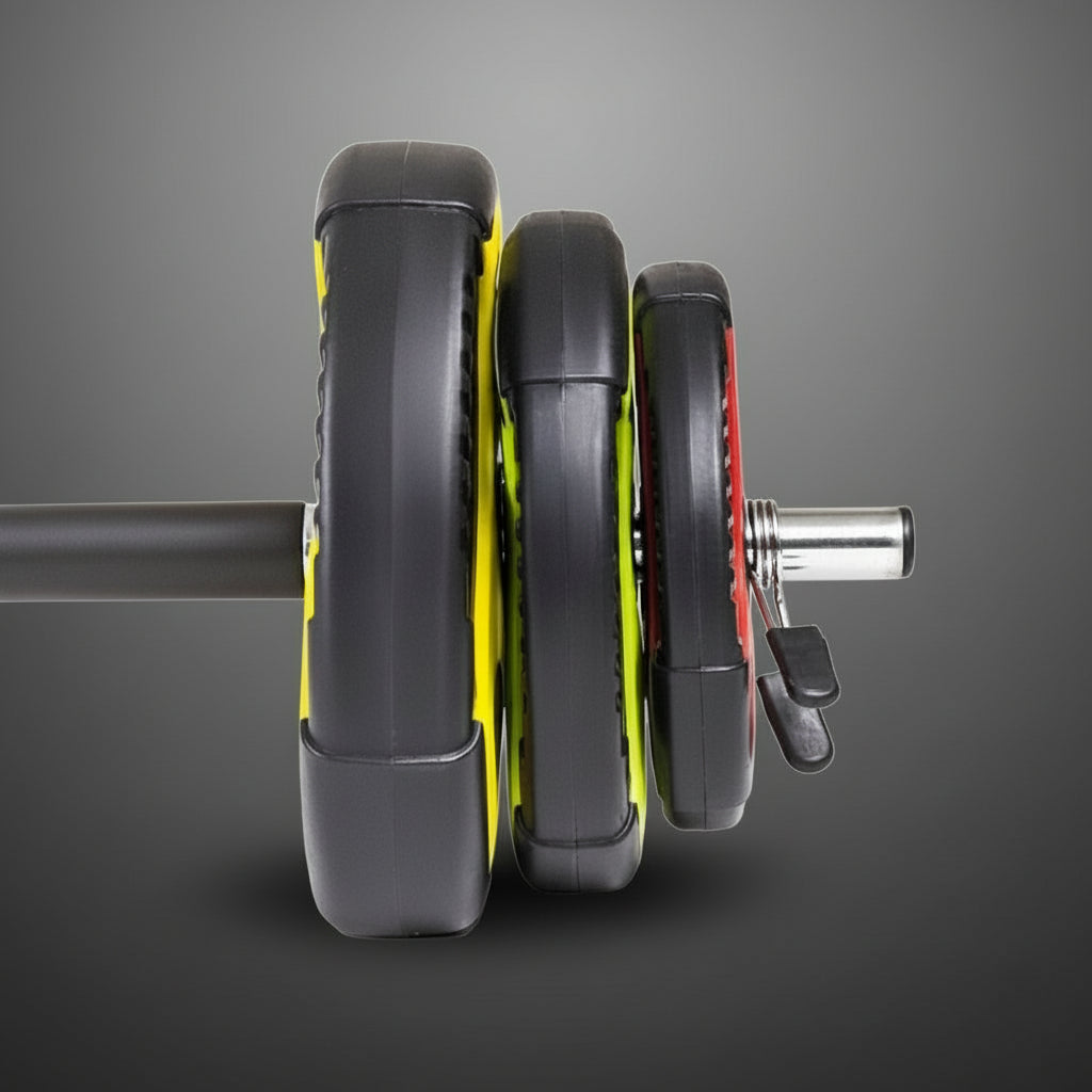 HMS súlytárcsák rögzítéssel közelről