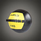 HMS WLB 4 kg wall ball medicinlabda sárga-fekete színben, funkcionális edzéshez