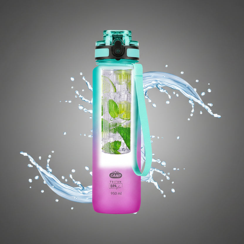 NILS Camp NCD04 950 ml sportkulacs belső gyümölcs infuser betéttel.