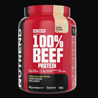 900g-os Nutrend 100% Beef Protein mandulás és pisztáciás ízű marhafehérje sportolóknak.