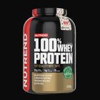 2250 grammos Nutrend 100% Whey Protein fehérje por sportolóknak - tejszínes keksz íz.