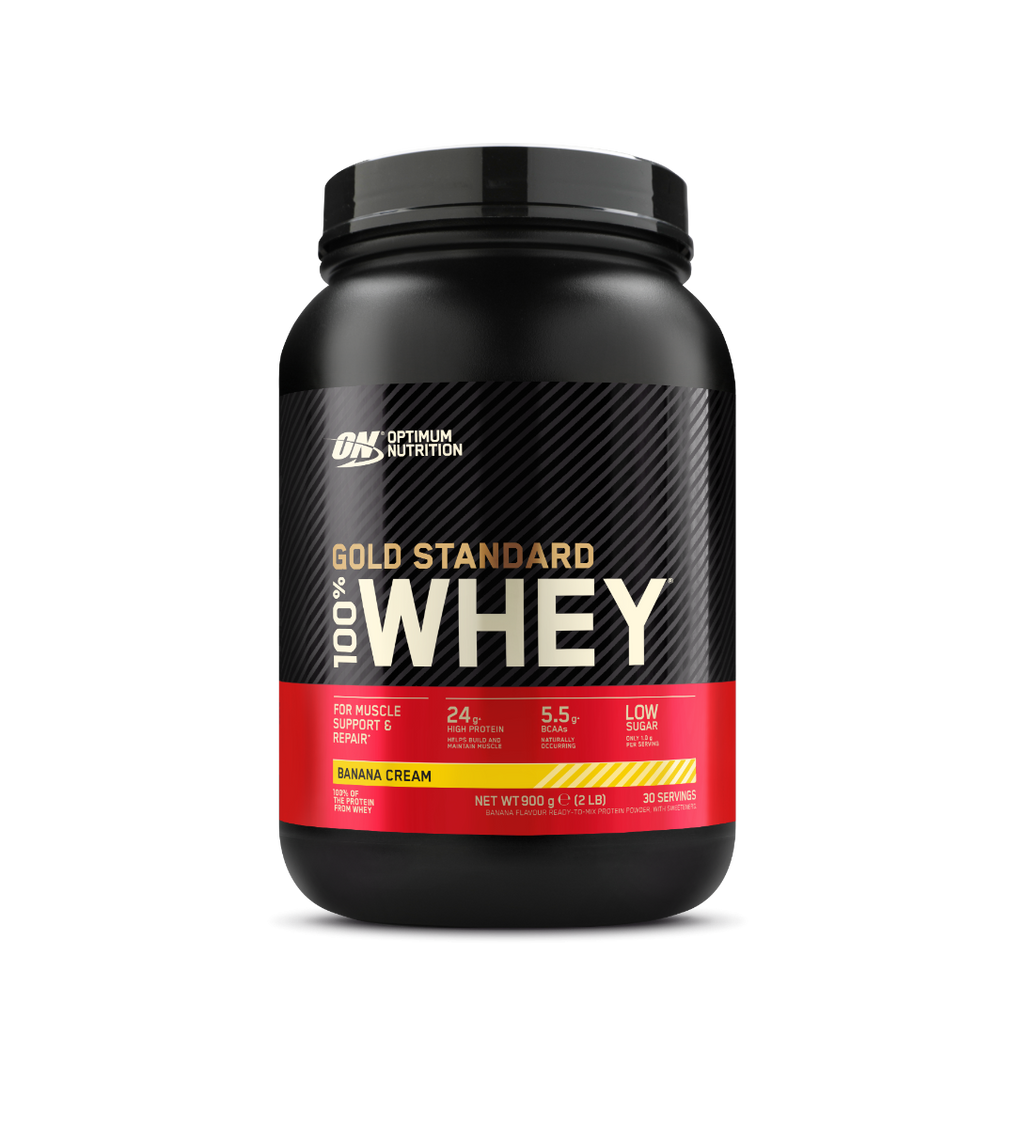 Optimum Nutrition Gold Standard 100% Whey fehérjepor banán ízben 896 g kiszerelésben