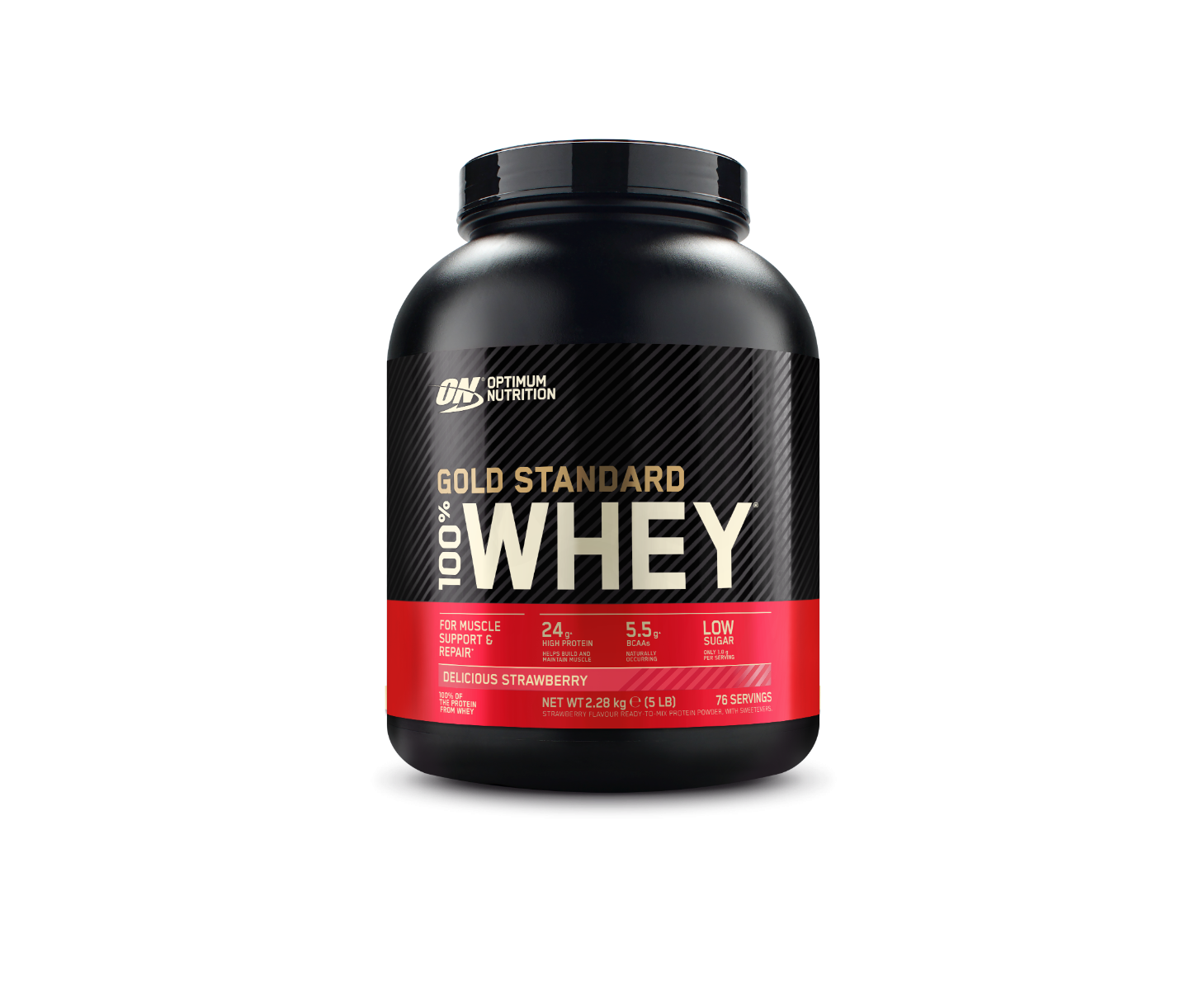 Optimum Nutrition Gold Standard 100% Whey eper ízű tejsavófehérje 2250 g kiszerelésben