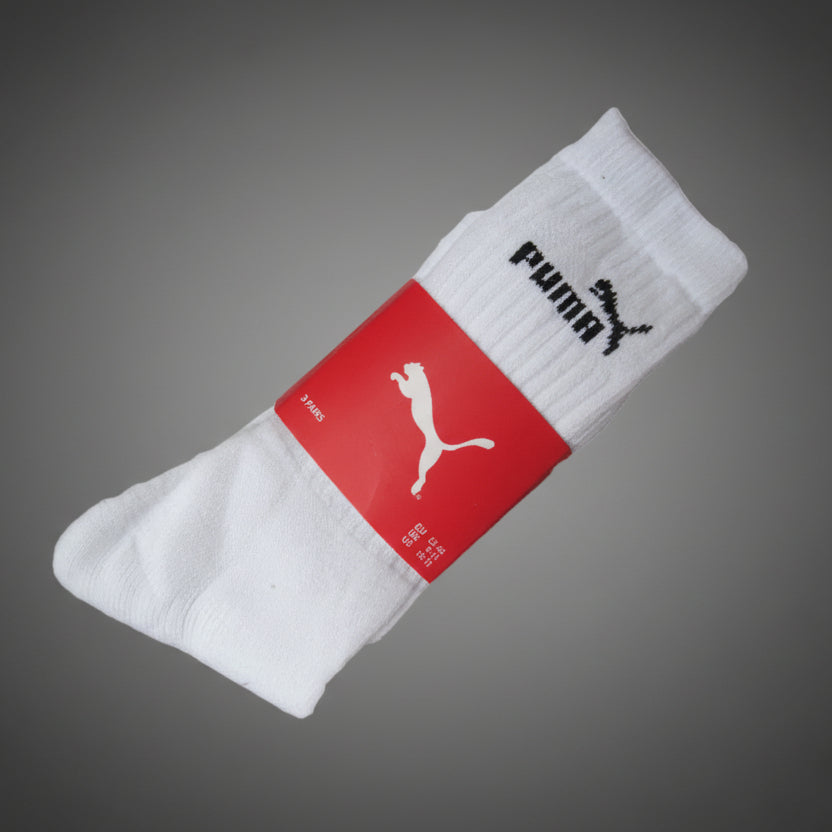 Puma fehér sportzokni 3 páros kiszerelésben piros csomagolással