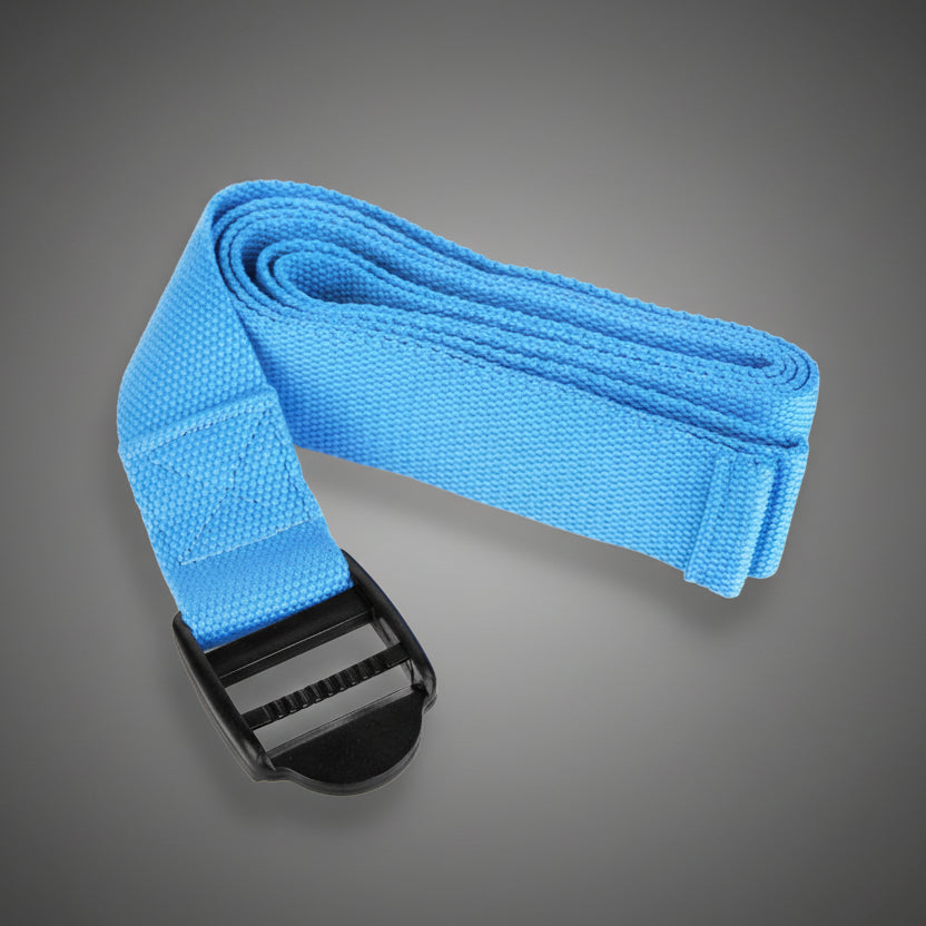 Spokey Asteya kék színű jóga heveder állítható csattal a nyújtási gyakorlatok segítésére