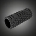 Spokey MIXROLL 33 cm masszázshenger fekete színben, bordázott felülettel ön-miofasciális masszázshoz és izomregenerációhoz.