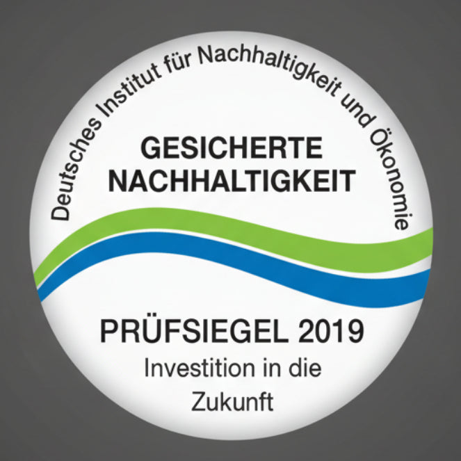 SPONETA S5-73i német fenntarthatósági tanúsítvány jelvény, Gesicherte Nachhaltigkeit minősítés