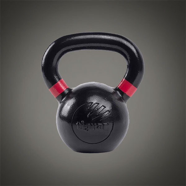 Tiguar RAW 12 kg prémium öntöttvas kettlebell porfestett felülettel és ergonomikus fogantyúval, erő- és funkcionális edzéshez
