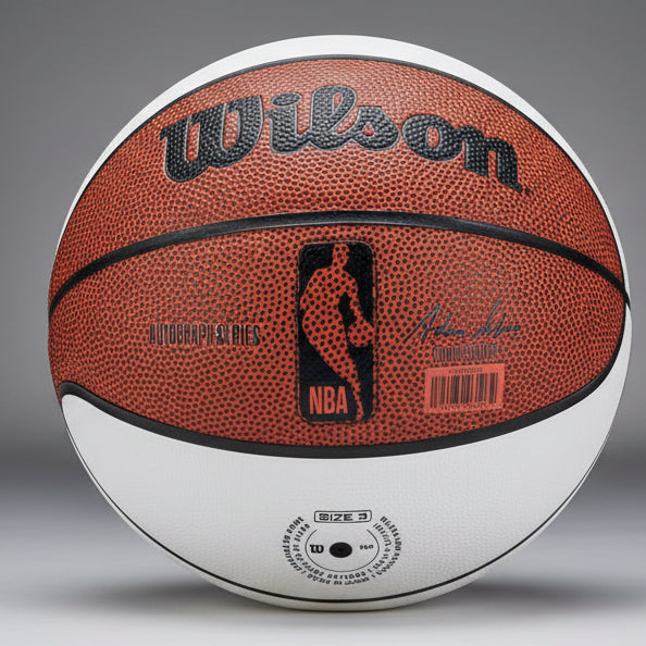Wilson NBA 3-as méretű mini kosárlabda vegyes panelekkel és Autograph Series felirattal