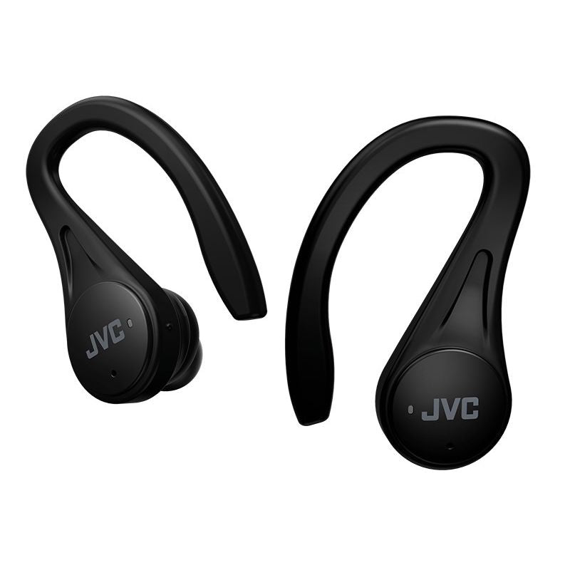 JVC HA-EC25TBU vezeték nélküli sportfülhallgató, fekete, gyári termékkép.