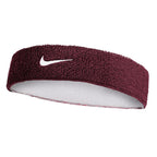 Nike Swoosh Classic Reversible kifordítható sportfejpánt, bordó, gyári termékkép.