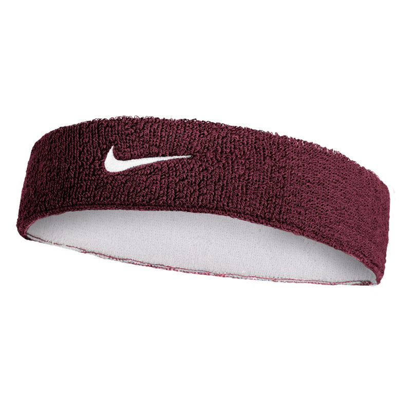 Nike Swoosh Classic Reversible kifordítható sportfejpánt, bordó, gyári termékkép.