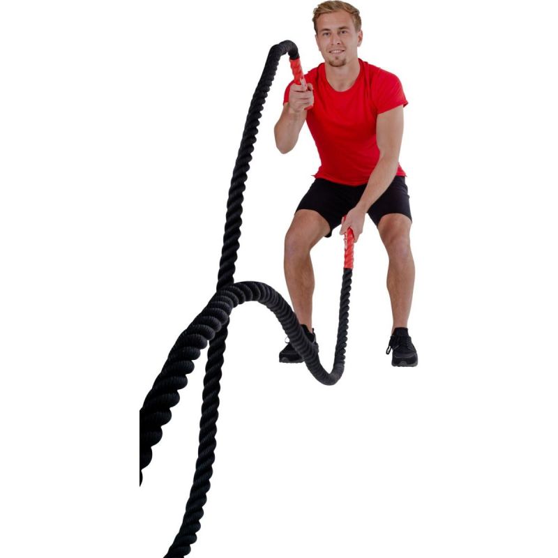 Pure 2 Improve battle rope edzőkötél, 9 m. Fogóvégekkel ellátott kötél funkcionális kötélgyakorlatokhoz. 7. gyári termékfotó.