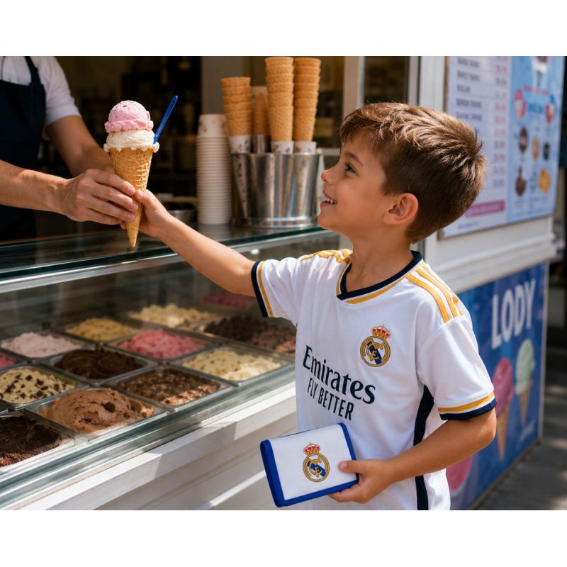 Real Madrid RM6CAR11 pénztárca, fehér, gyári termékkép.