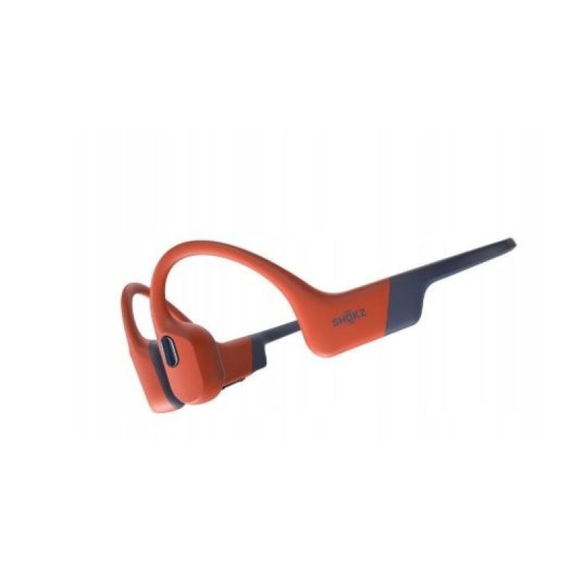 Shokz OpenSwim Pro fülhallgató, piros, gyári termékkép.