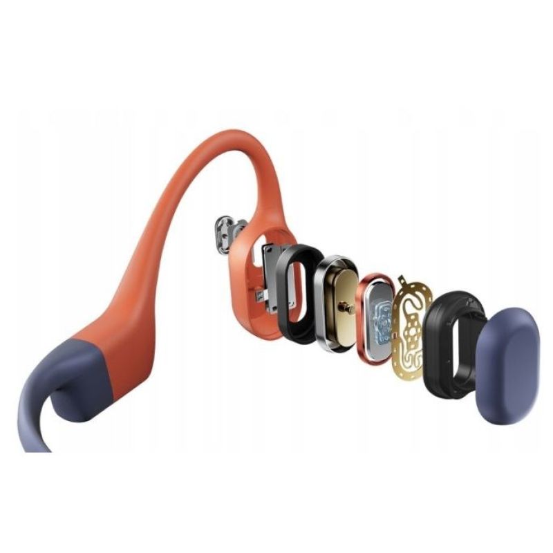 Shokz OpenSwim Pro fülhallgató, piros, gyári termékkép.