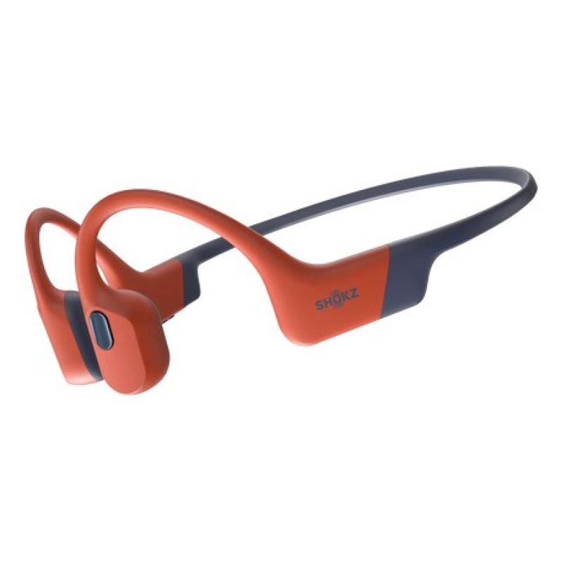 Shokz OpenSwim Pro fülhallgató, piros, gyári termékkép.