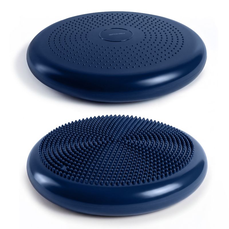 Spokey FIT SEAT kétoldalas egyensúlypárna pumpával, gyári termékkép.