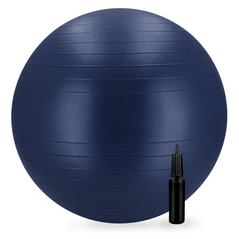 Spokey FITBALL kék tornalabda pumpával. Választható átmérő. 2. gyári termékfotó.
