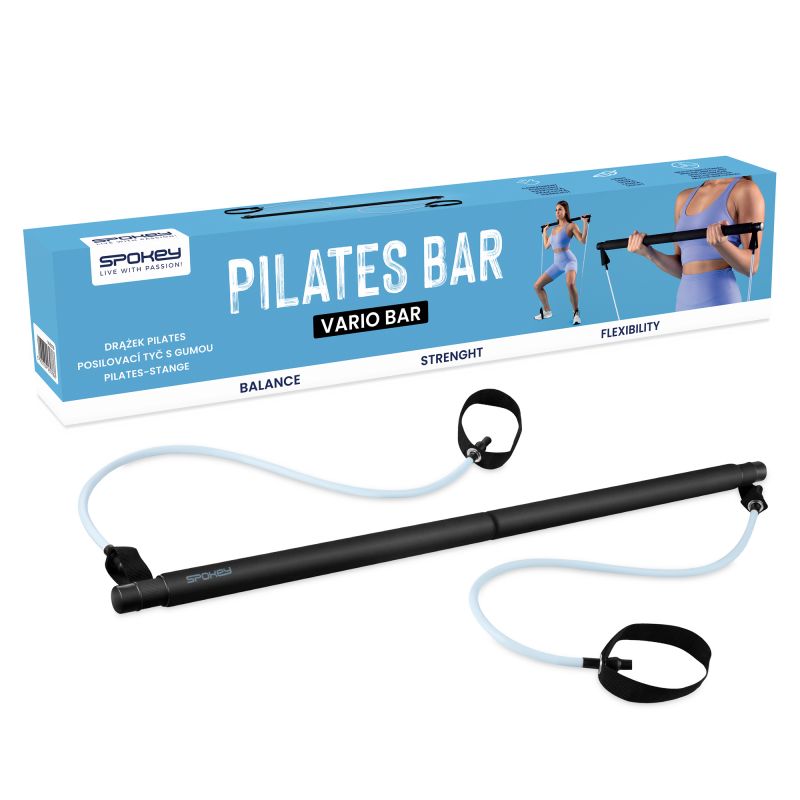 Spokey VARIO BAR pilates rúd gumiszalagokkal, 90 cm. 90 × 3,5 cm. 7. gyári termékfotó.