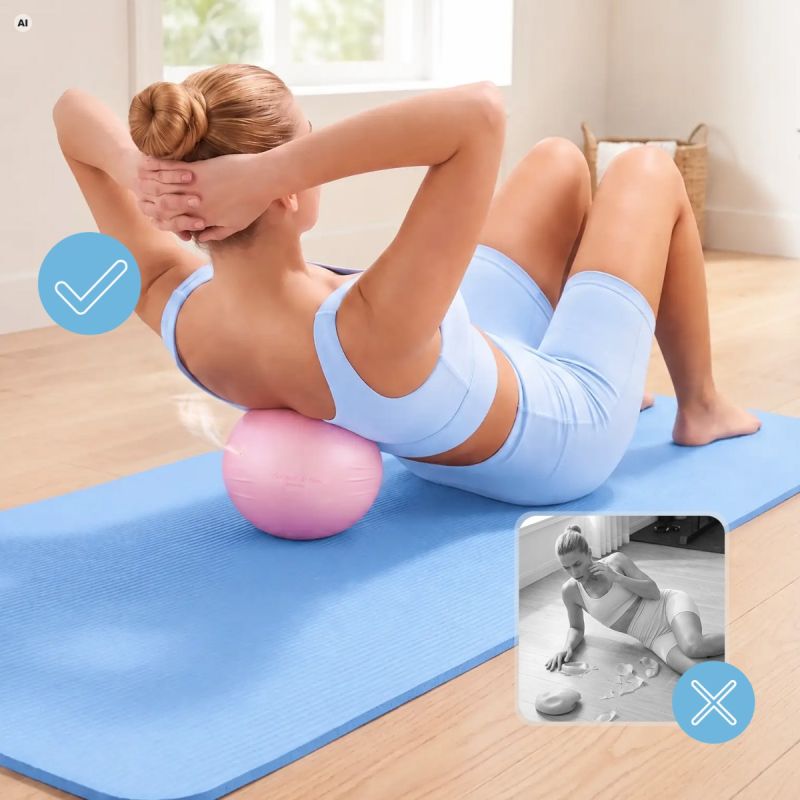 Spokey AURA pilates labda, 22 cm. PVC anyag. 12. gyári termékfotó.