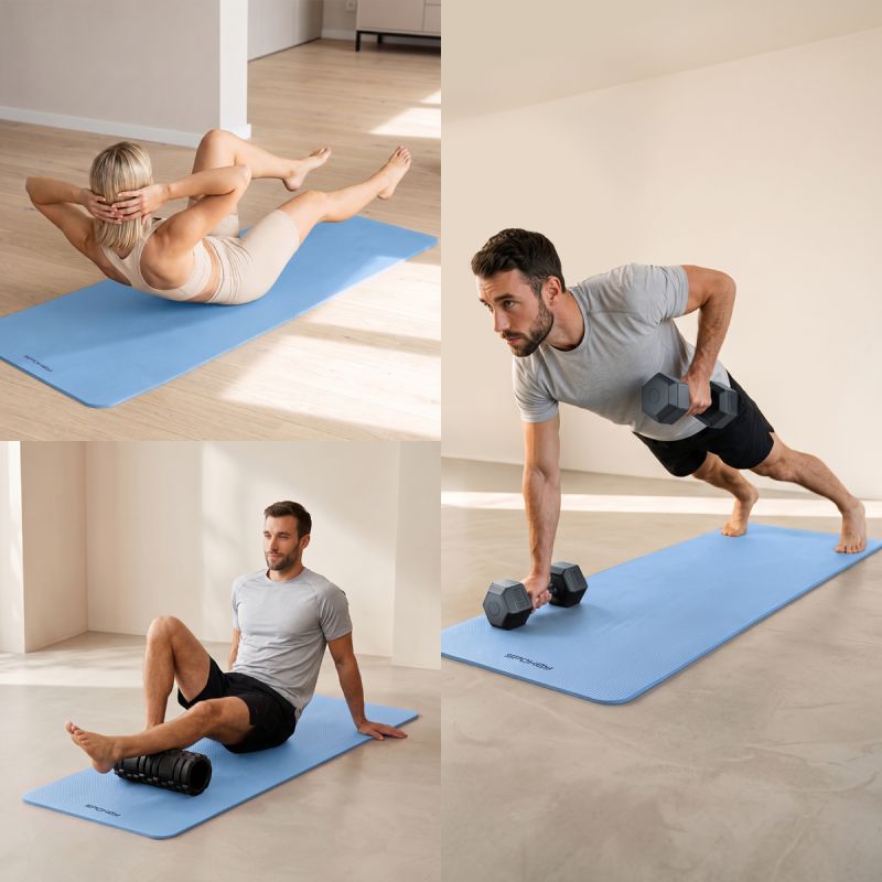 Spokey SOFTMAT NBR fitneszszőnyeg, 183 × 61 cm, 10 mm. NBR anyag. 8. gyári termékfotó.
