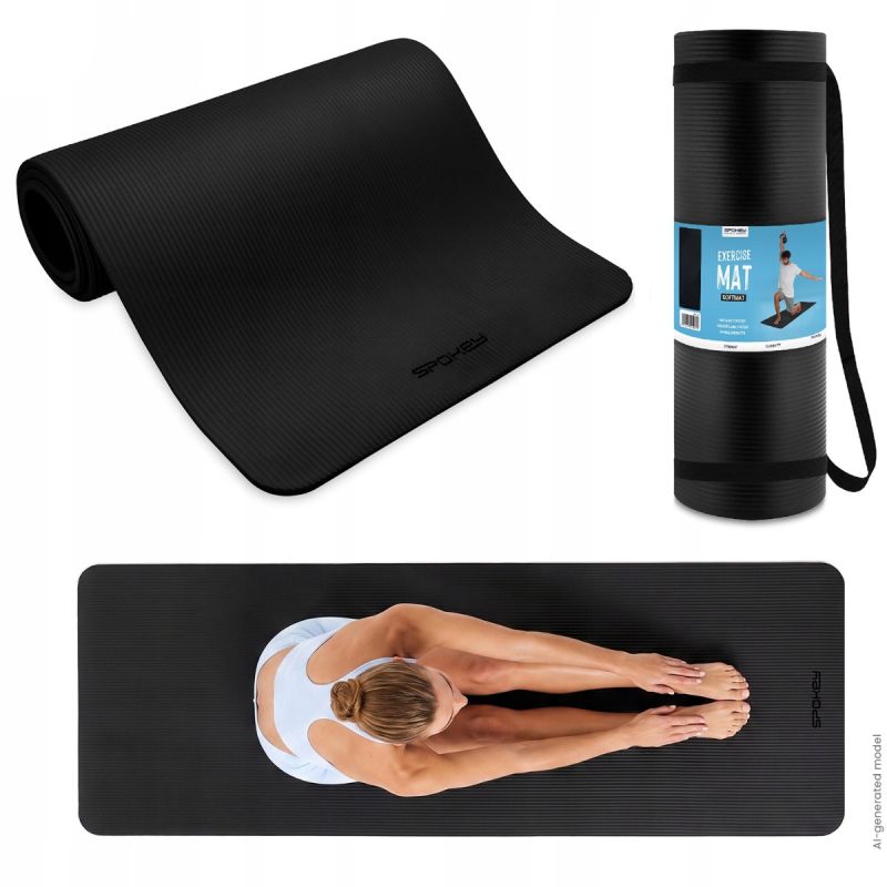 Spokey SOFTMAT NBR fitneszszőnyeg, 183 × 61 cm, 10 mm. NBR anyag. 37. gyári termékfotó.