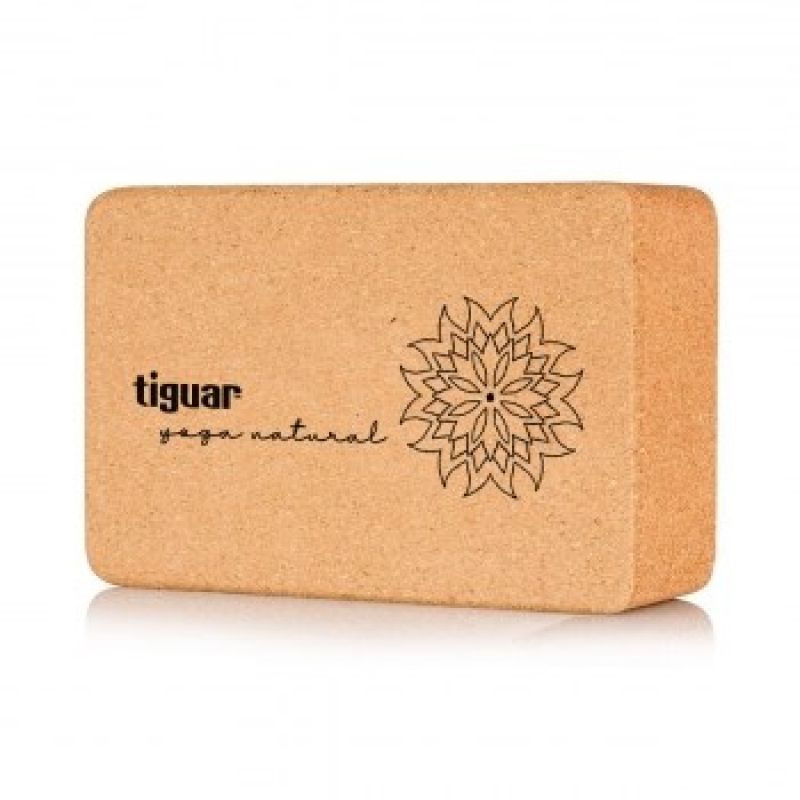 Tiguar TI-J0003 parafa jógatégla. Természetes parafa. 1. gyári termékfotó.