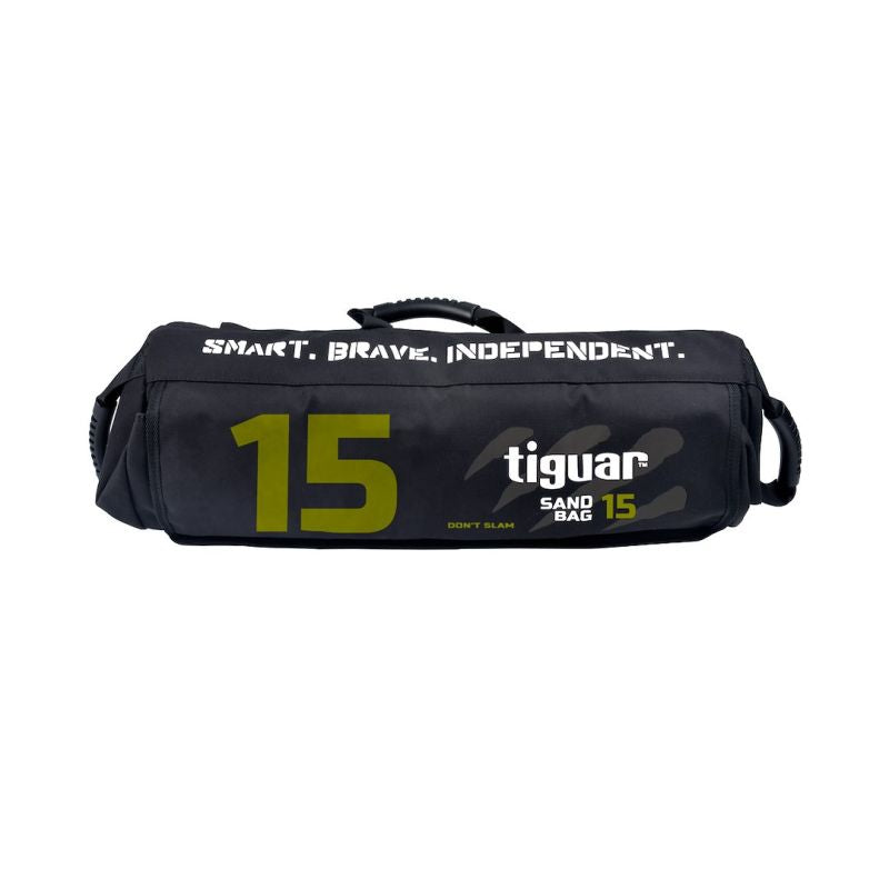 Tiguar 4Race sandbag edzőzsák. Fogantyúkkal kialakított edzőzsák emelő és cipelő gyakorlatokhoz. 1. gyári termékfotó.