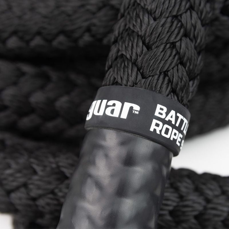 Tiguar V2 battle rope edzőkötél, 9,1 m. Fogóvégekkel ellátott kötél funkcionális kötélgyakorlatokhoz. 4. gyári termékfotó.