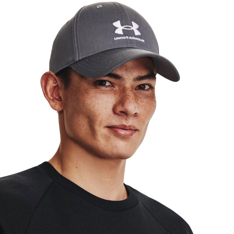 Under Armour Branded Lockup Adj 1381645 012 férfi baseballsapka, grafitszürke, gyári termékkép.