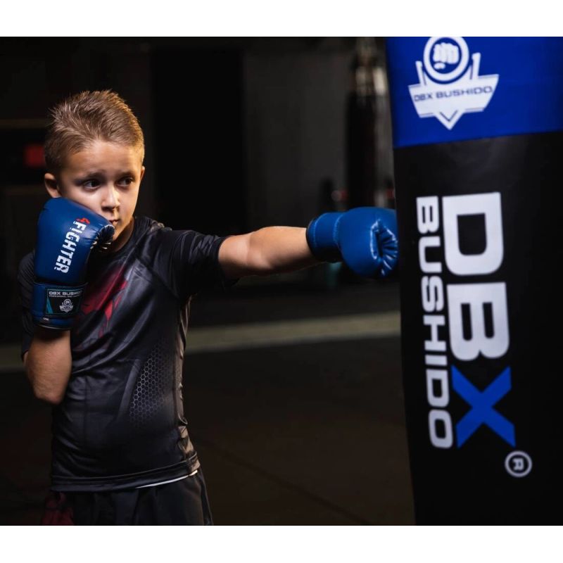 DBX Bushido 4Fighter gyermek boxkesztyű, kék, 6 oz – termékfotó 2