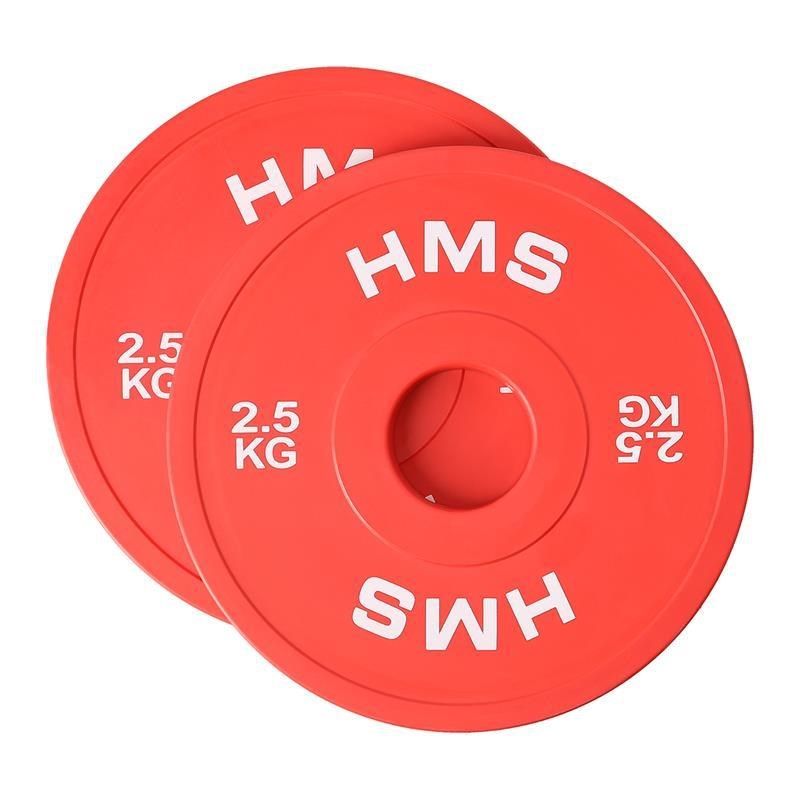 HMS CBRS25 olimpiai tárcsapár, 2 x 2,5 kg, piros - fő termékfotó