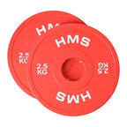 HMS CBRS25 olimpiai tárcsapár, 2 x 2,5 kg, piros - fő termékfotó