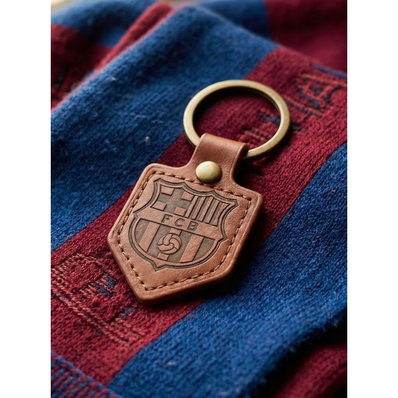 FC Barcelona kulcstartó, barna műbőr zászló (BLL7061) – 4. termékfotó