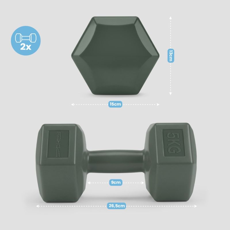 Spokey MONSTER kézisúlyzópár, 2 × 5 kg – termékfotó 10