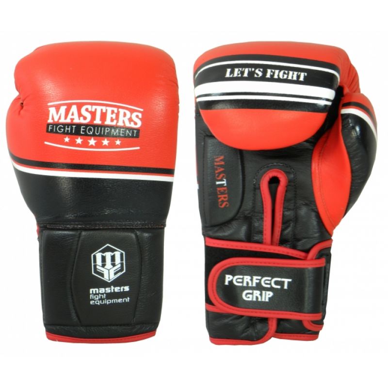 Masters RBT-LF boxkesztyű, 14 oz, fekete–piros – termékfotó 1
