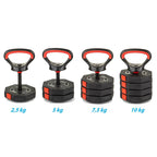 EB FIT állítható kompozit kettlebell, 4 × 2,5 kg – termékfotó 11