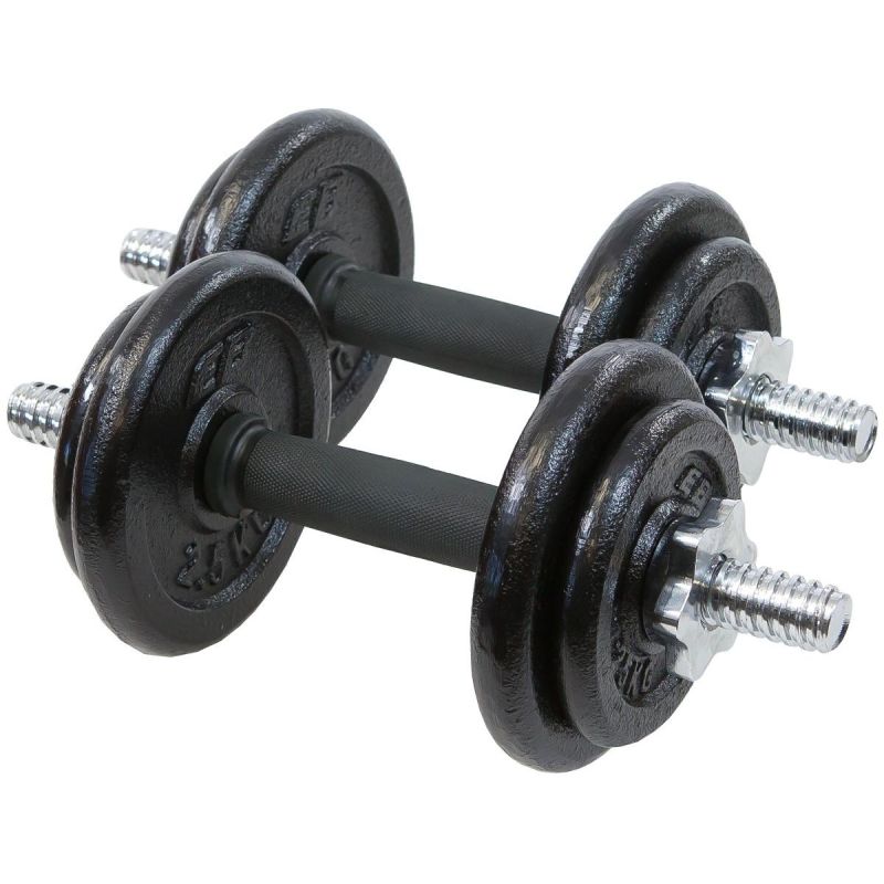 Enero Fit öntöttvas kézisúlyzókészlet, 2 × 9,5 kg – fő termékfotó