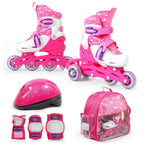 SMJ Sport Combo Pink LED 2in1 görkorcsolya szett