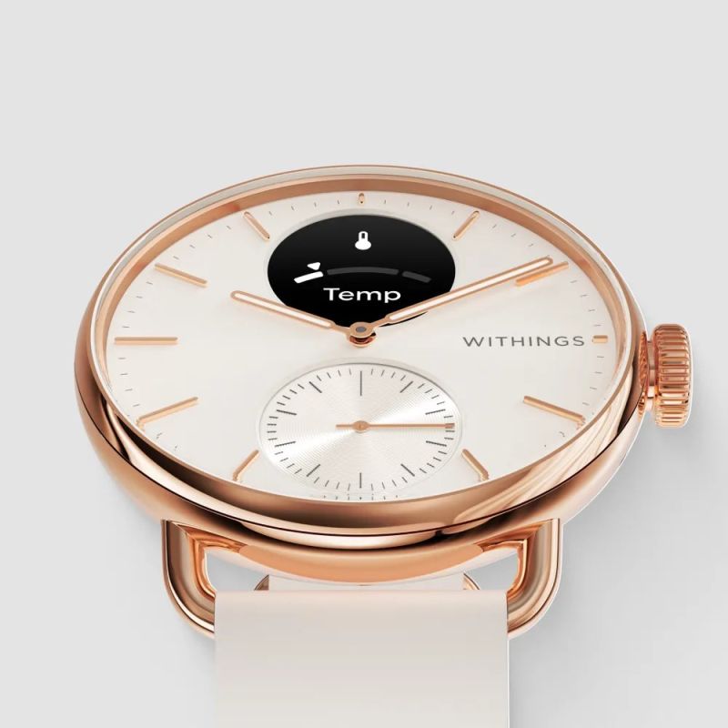 Withings ScanWatch 2 hibrid okosóra – Rose Gold / Sand