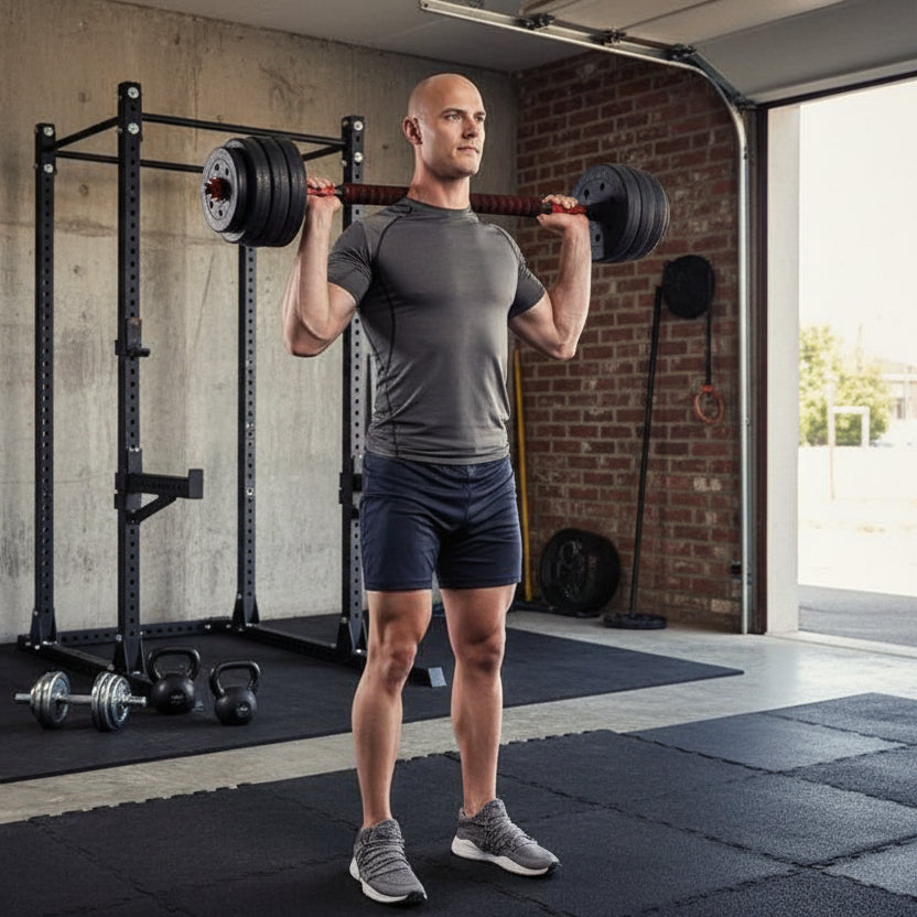 Standard Egyenes Súlyzórúd (25 mm) – Piros/Fekete