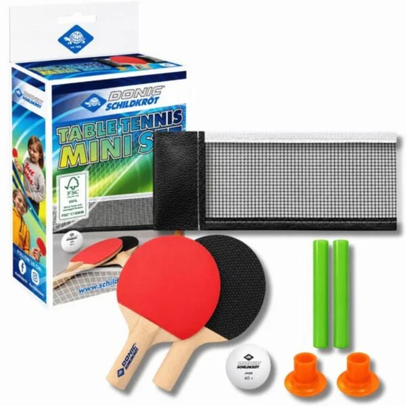 Mini pingpong szett 2 ütővel, hálóval és labdával