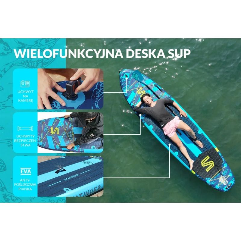 Skatinger SUP deszák felfújva, használat közben