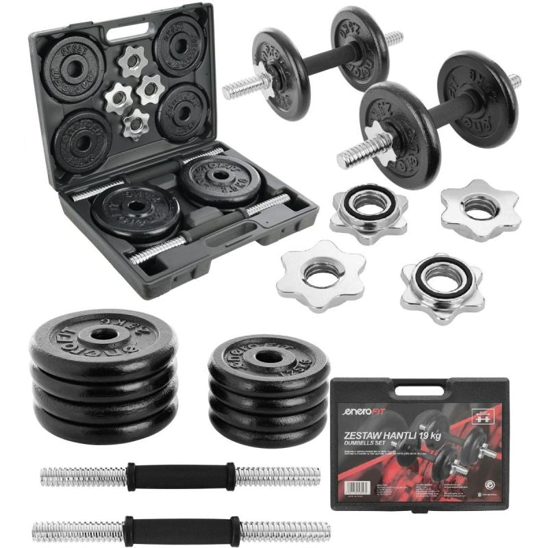 Enero Fit öntöttvas kézisúlyzókészlet, 2 × 9,5 kg – termékfotó 5